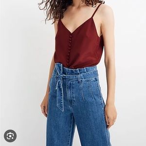 Madewell button-down silk tank